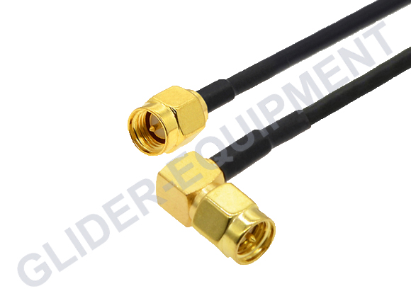 SMA aansluitkabel Male recht / Male haaks 2.5 Meter [SMA-MR-MH-2M5]